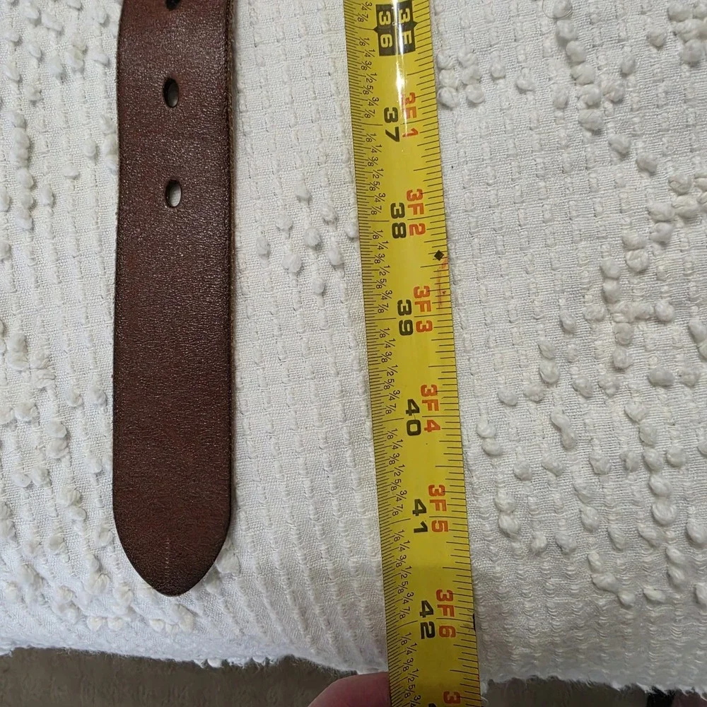 Fossil Brown Leather Belt Braid Women's Size Medium New